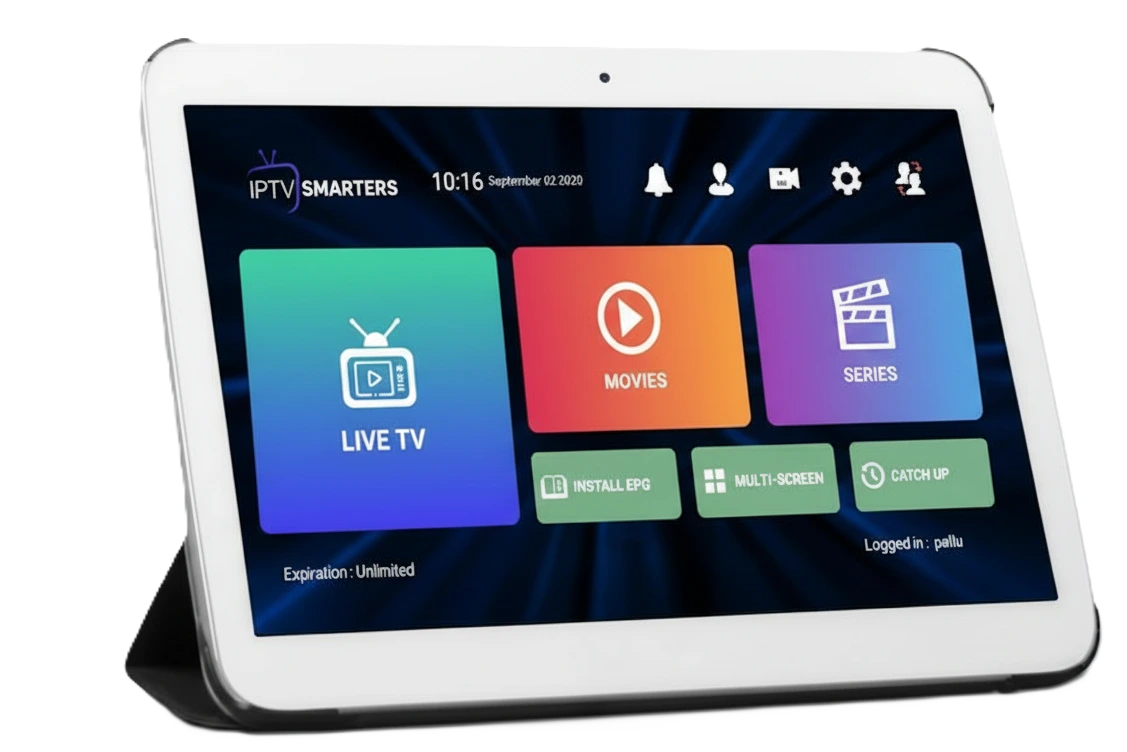 IPTV Smarters Pro on Tablet