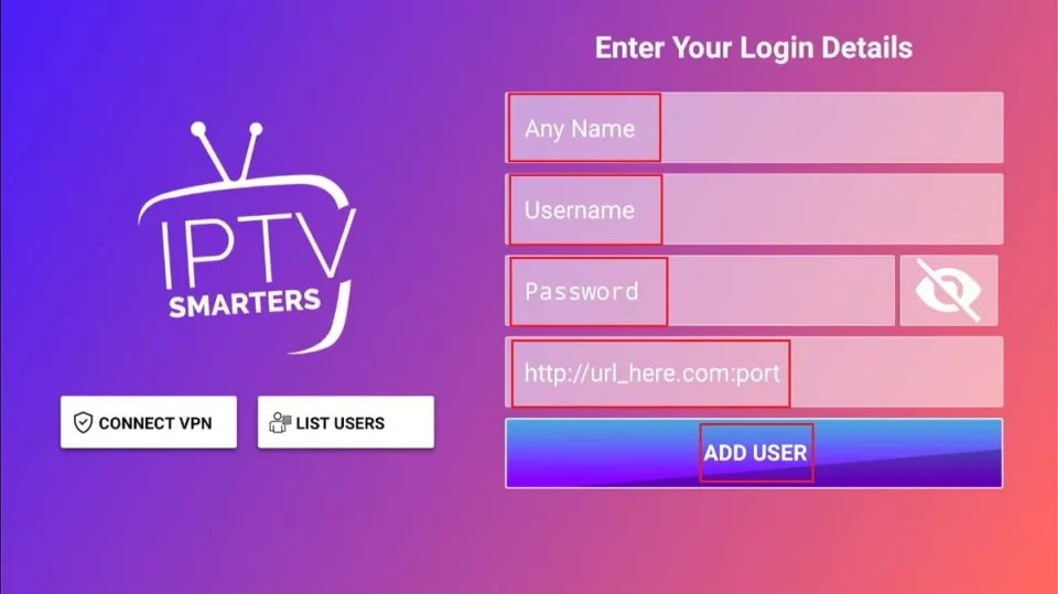 IPTV Xtream Code Logins and Add User